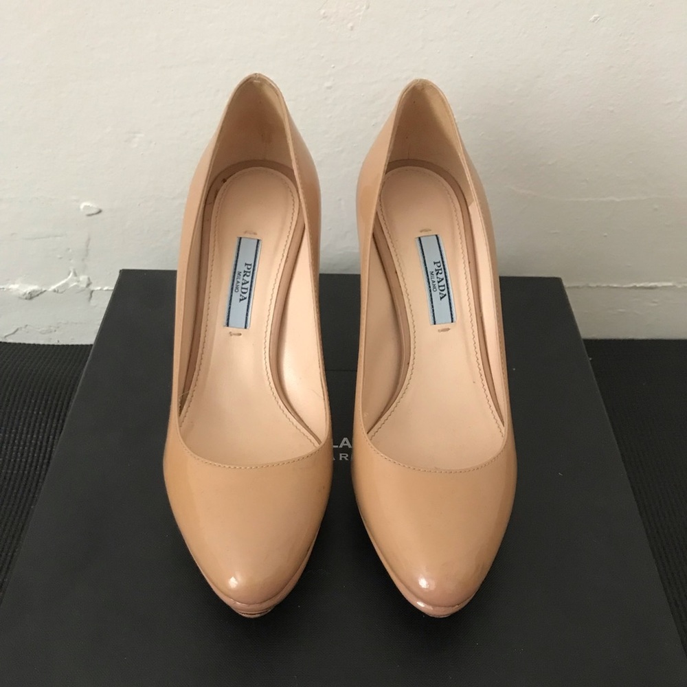 Prada Nude Platform Pump 36 6 6.5